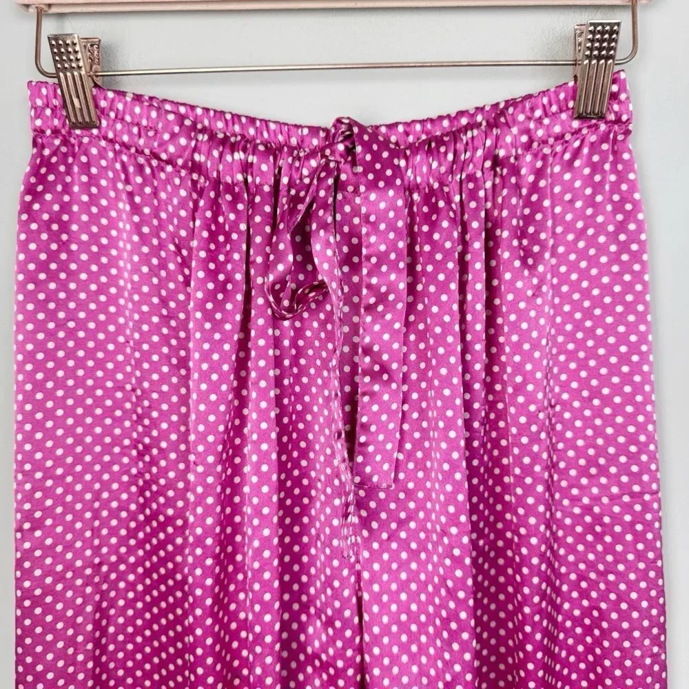 VICTORIA’S SECRET | SET Pink Polka Dot Pajama Top & Pants Women’s Size Small